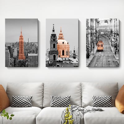 黑灰色階 簡約時尚 英國倫敦 法國 城市建築系列 １２款3