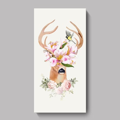 麋鹿 斑馬花卉系列  特殊長型畫框  四款7