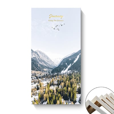 風景畫 山海 山脈 冰山 湖  特殊長型畫框  五款11