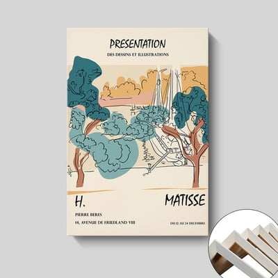 現代簡約馬蒂斯噴繪油畫 色塊抽象植物花卉 8款11