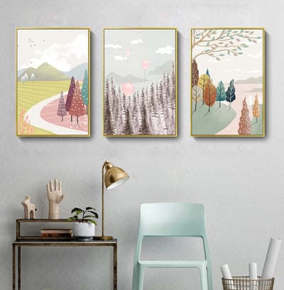 手繪繽紛風景色塊系列 三款5