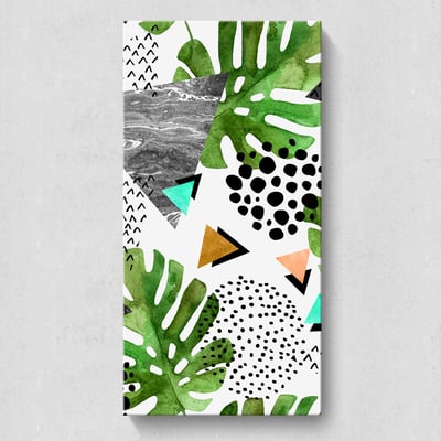 彩清新葉子綠植  特殊長型畫框  3款3