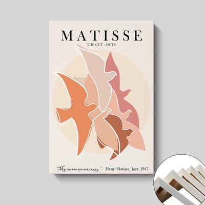 現代簡約馬蒂斯噴繪油畫 色塊抽象植物花卉 8款10