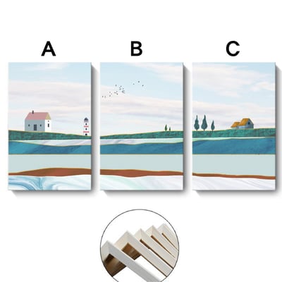 色塊簡約清新風 三聯畫 可單買 三款6