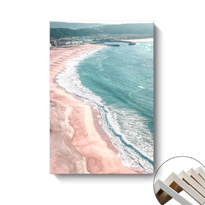 北歐粉色系椰樹大海風景 7款5