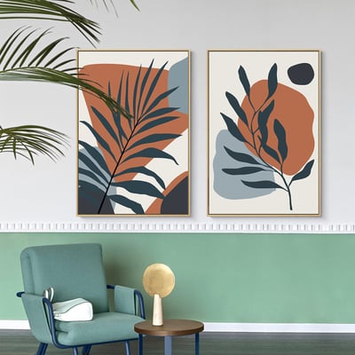 色塊 植物 現代簡約北歐莫蘭迪 八款4