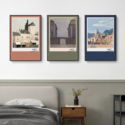 北歐建築微噴風格繪畫 三款3