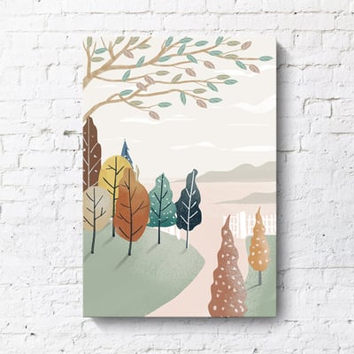 手繪繽紛風景色塊系列 三款6