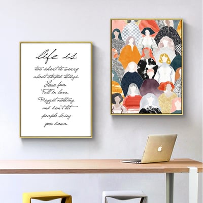 抽象水彩手繪建築房子莫蘭蒂色 三款4