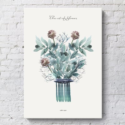 手繪羽毛花朵水彩小清新  三款6