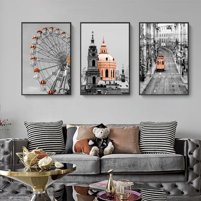 黑灰色階 簡約時尚 英國倫敦 法國 城市建築系列 １２款4