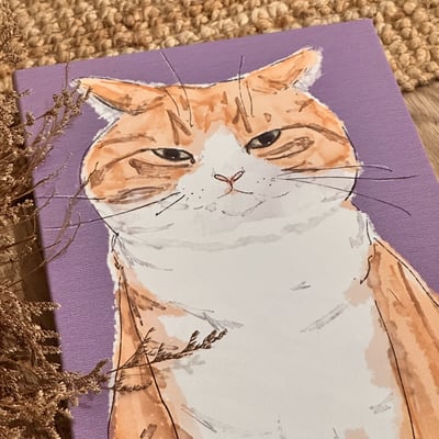 漫德原創-貓系列｜賤賤貓系-飛機耳橘白貓 台灣在地繪師4