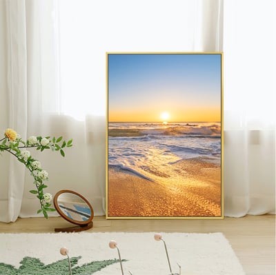 粉色漸層唯美日出大海 2款5