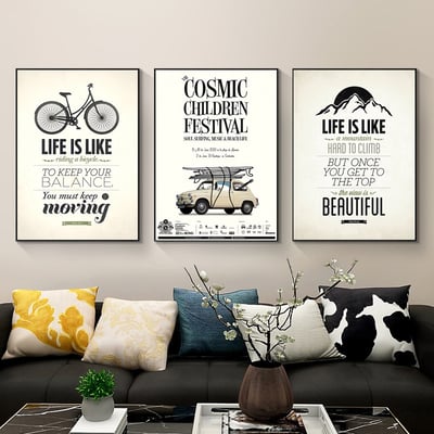 復古車子風格 英文字母 黑百簡約 五款1