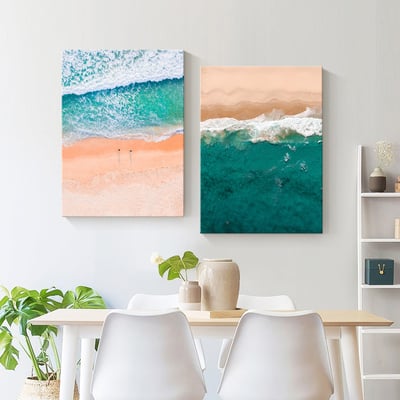 北歐大海沙灘海浪風景 2款2