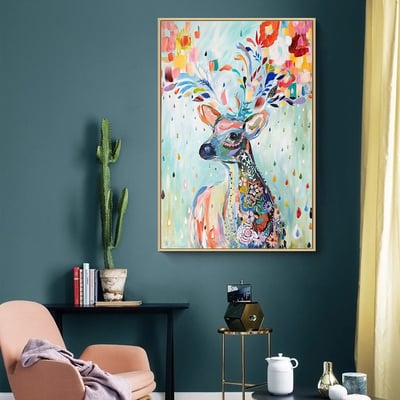 熱銷款 暖色系柔和繽紛鹿1