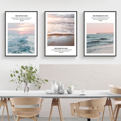 現代簡約日出唯美大海 三款3