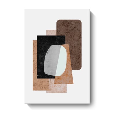 現代簡約 北歐五官抽象掛畫 復古幾何5款5