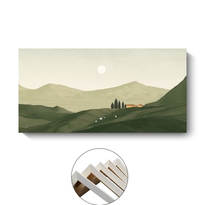 風景畫 山海 山脈 冰山 湖  特殊長型畫框  四款7