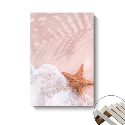 現代簡約 海洋 沙灘 粉紅色北歐粉色椰樹大海風景 6款10