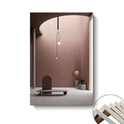 簡約北歐莫蘭迪色 復古立體建築 6款6