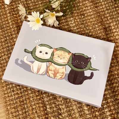 漫德原創-狗系列｜QQ毛豆豆三色貓  台灣在地繪師1