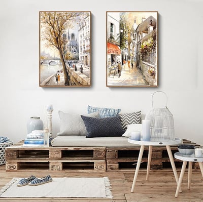 歐式水彩街景 兩款3