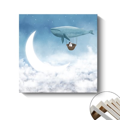 鯨魚宇航員月亮正方形 3種6