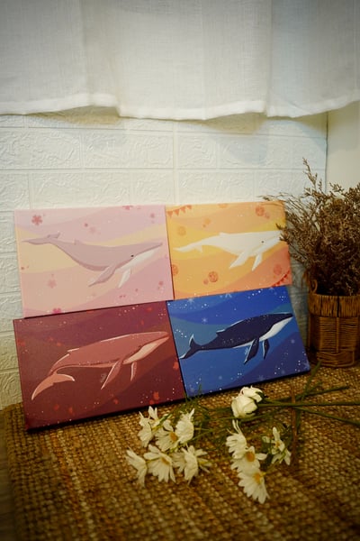 漫德原創-四季海洋生物/粉春 黃夏 咖秋 藍冬 台灣在地繪師作品 4款4