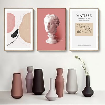 五官 人體藝術風格 馬蒂斯裝飾畫北歐 復古抽象 五款2
