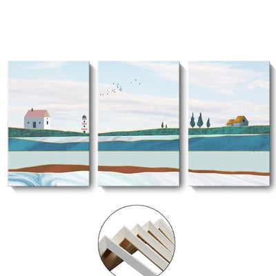 色塊簡約清新風 三聯畫 可單買 三款5