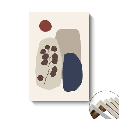 現代簡約北歐 抽象葉子 莫蘭迪色掛畫 8款11