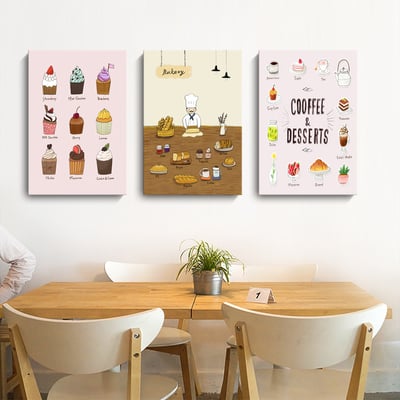 餐廳 咖啡廳 甜點麵包咖啡美食小清新  七款3