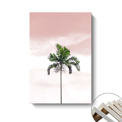 北歐粉色系椰樹大海風景 7款9