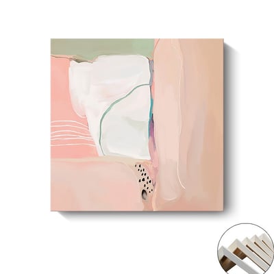 北歐現代壁畫方形色塊肌理抽象 三連畫 3種8