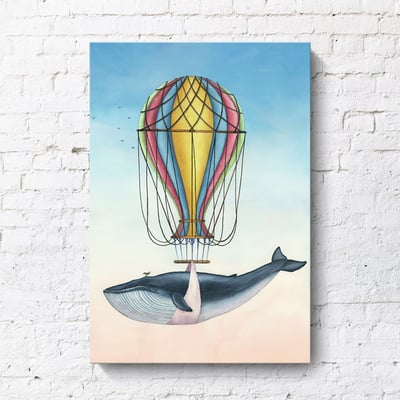 手繪風格 海洋生物系列 藍鯨 鯨魚 企鵝 氣球 六款12