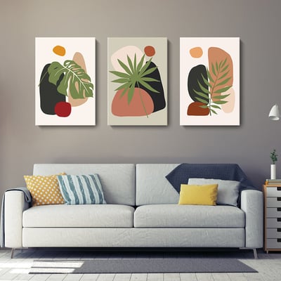 色塊 植物 現代簡約北歐莫蘭迪 八款3