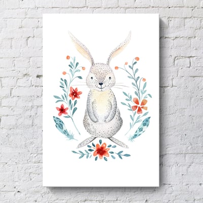 手繪童趣風格 動物系列 兔子 麋鹿 熊 三款6