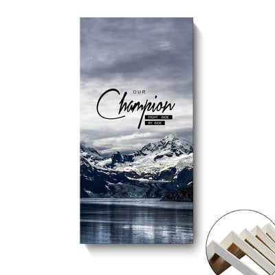 山海 山脈 冰山 湖  特殊長型畫框  六款7