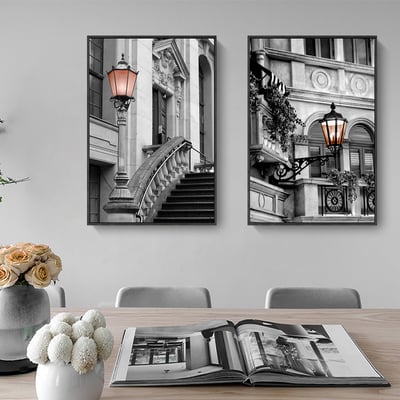 黑灰色階 簡約時尚 英國倫敦 法國 城市建築系列 １２款5