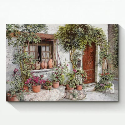 歐式油畫風景 小鎮風景  11款 橫式11