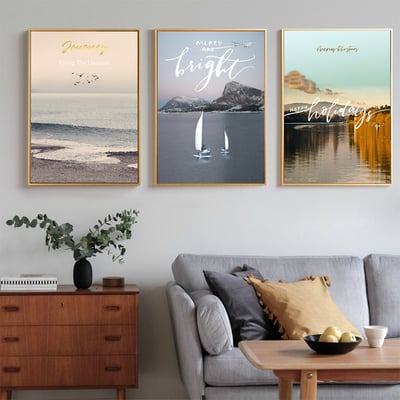 大自然海浪沙灘 英文字 七款4