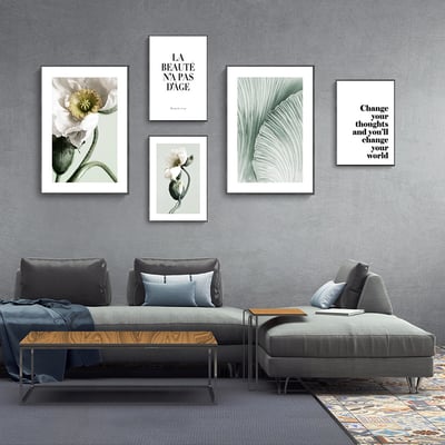 現代簡約北歐 清新植物花卉 5款2