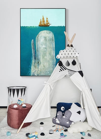 手繪風格 海洋生物系列 藍鯨 鯨魚 企鵝 氣球 六款5