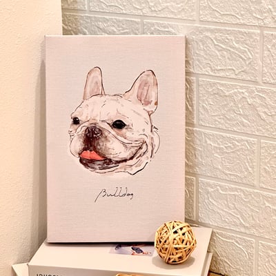 漫德原創-狗系列｜奶油白法鬥  台灣在地繪師2