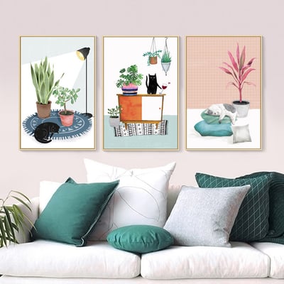 猫咪植物清新簡約 三款2