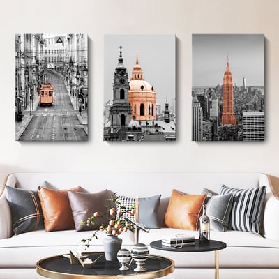 黑灰色階 簡約時尚 英國倫敦 法國 城市建築系列 １２款6