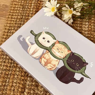 漫德原創-狗系列｜QQ毛豆豆三色貓  台灣在地繪師4