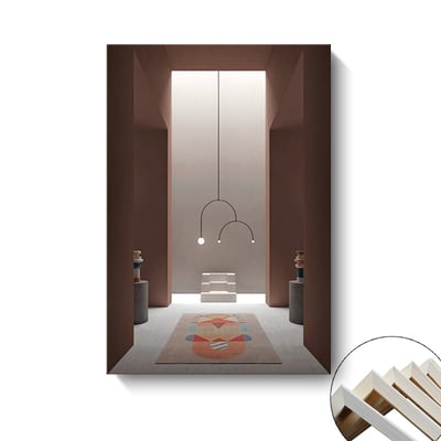 簡約北歐莫蘭迪色 復古立體建築 6款5