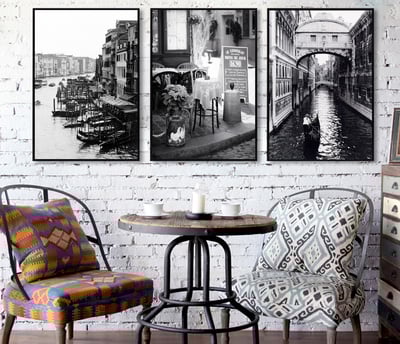 黑白威尼斯小鎮酒店別墅咖啡 8款2